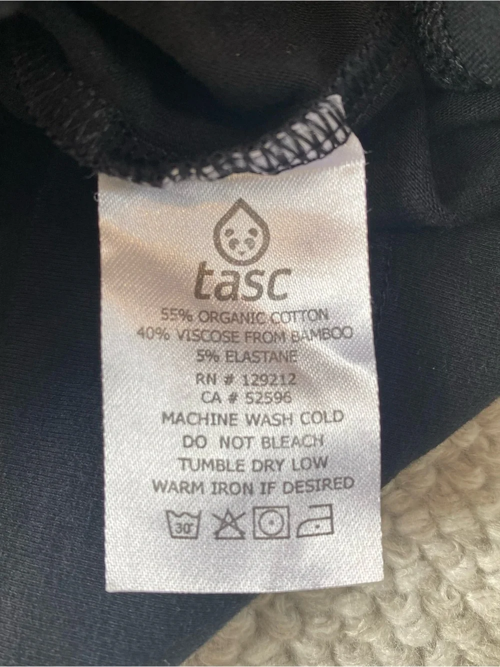tasc Performance Jacket Men Extra Large Black, Organic Cotton, Bamboo Training